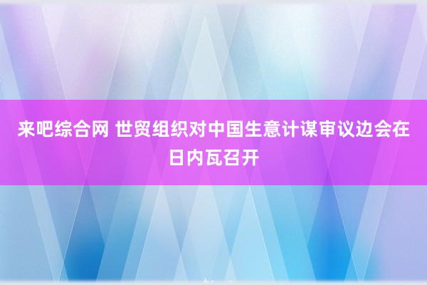 来吧综合网 世贸组织对中国生意计谋审议边会在日内瓦召开