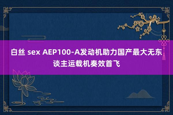 白丝 sex AEP100-A发动机助力国产最大无东谈主运载机奏效首飞