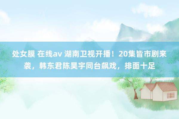 处女膜 在线av 湖南卫视开播！20集皆市剧来袭，韩东君陈昊宇同台飙戏，排面十足